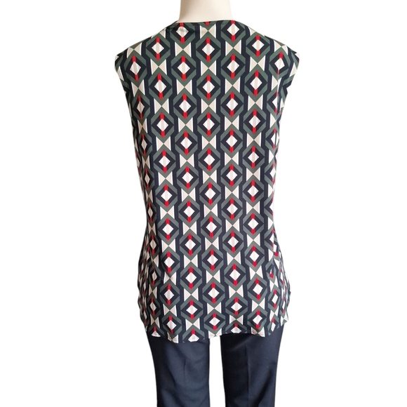 Calvin Klein Sleeveless Geometric Print Top Size LNew with tags! MSRP $49.50 - Picture 5 of 9